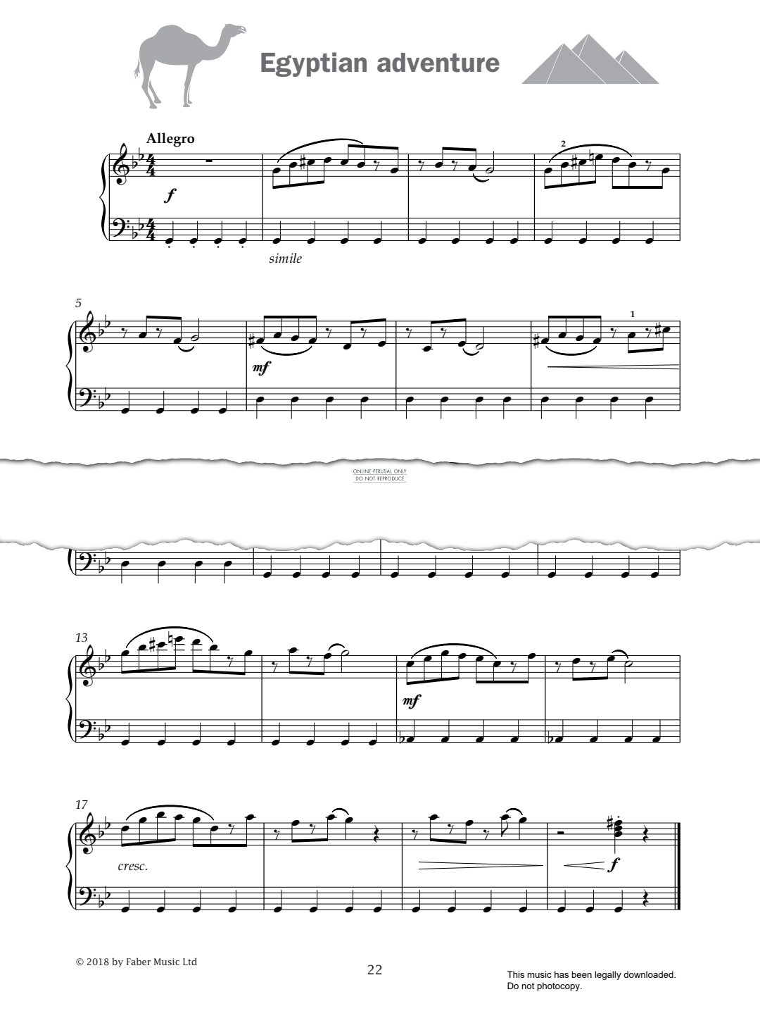 Produktgalerie: Seite 1 von 1 Egyptian Adventure (from 'Improve Your Sight-Reading! A Piece a Week Piano Grade 4'), Paul Harris, Klavier