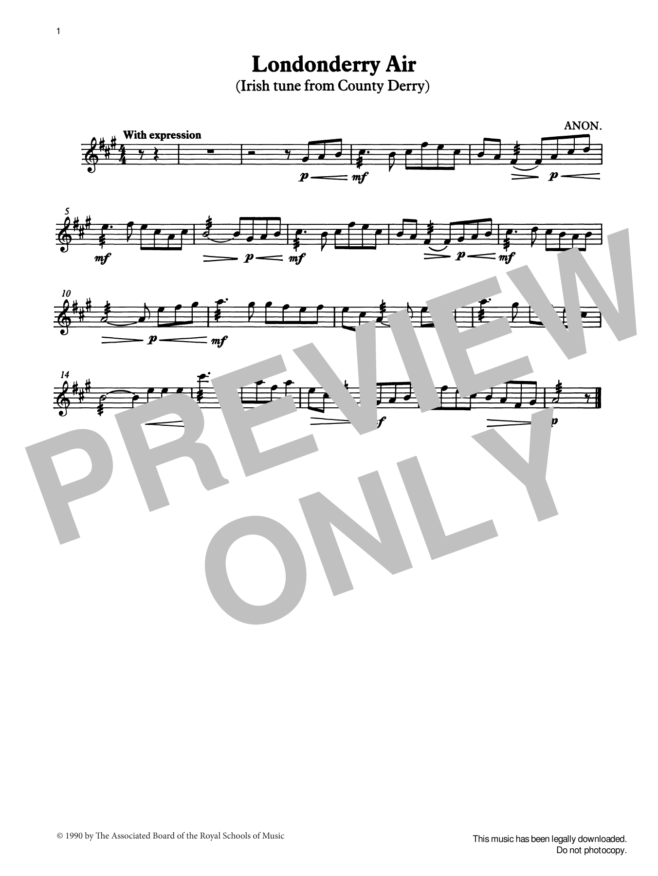 Produktgalerie: Seite 1 von 1 Londonderry Air (score & part) from Graded Music for Tuned Percussion, Book II, Trad. Irish, Percussion