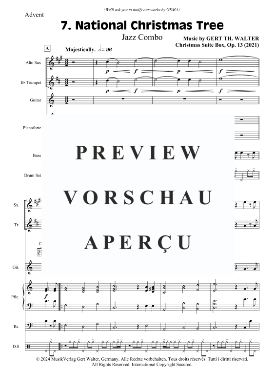 Produktgalerie: Seite 2 von 11 National Christmas Tree, , (Combo Band (und 2 Bläser(