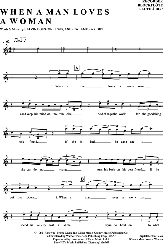 Product gallery: Page 1 of 4 When a man loves a woman , Sledge, Percy, (recorder)