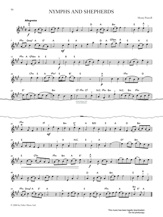 Produktgalerie: Seite 1 von 1 Nymphs And Shepherds, Henry Purcell, Violine