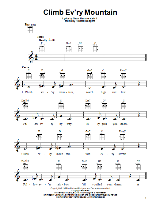 Product gallery: Page 1 of 1 Climb Ev'ry Mountain, Rodgers & Hammerstein