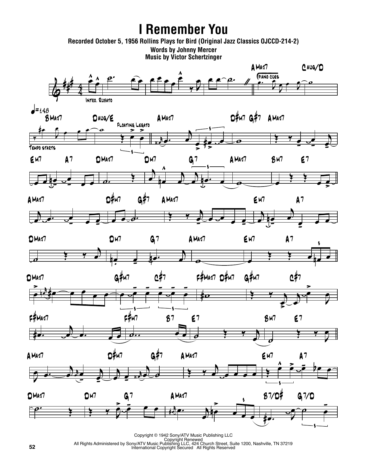 Product gallery: Page 1 of 1 I Remember You, Sonny Rollins