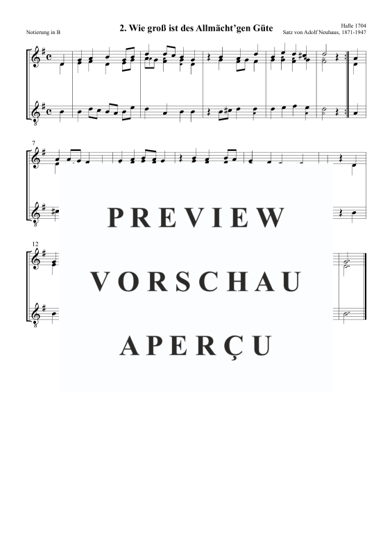 Product gallery: Page 3 of 3 Wie groß ist des Allmächt’gen Güte, , Trombone Choir