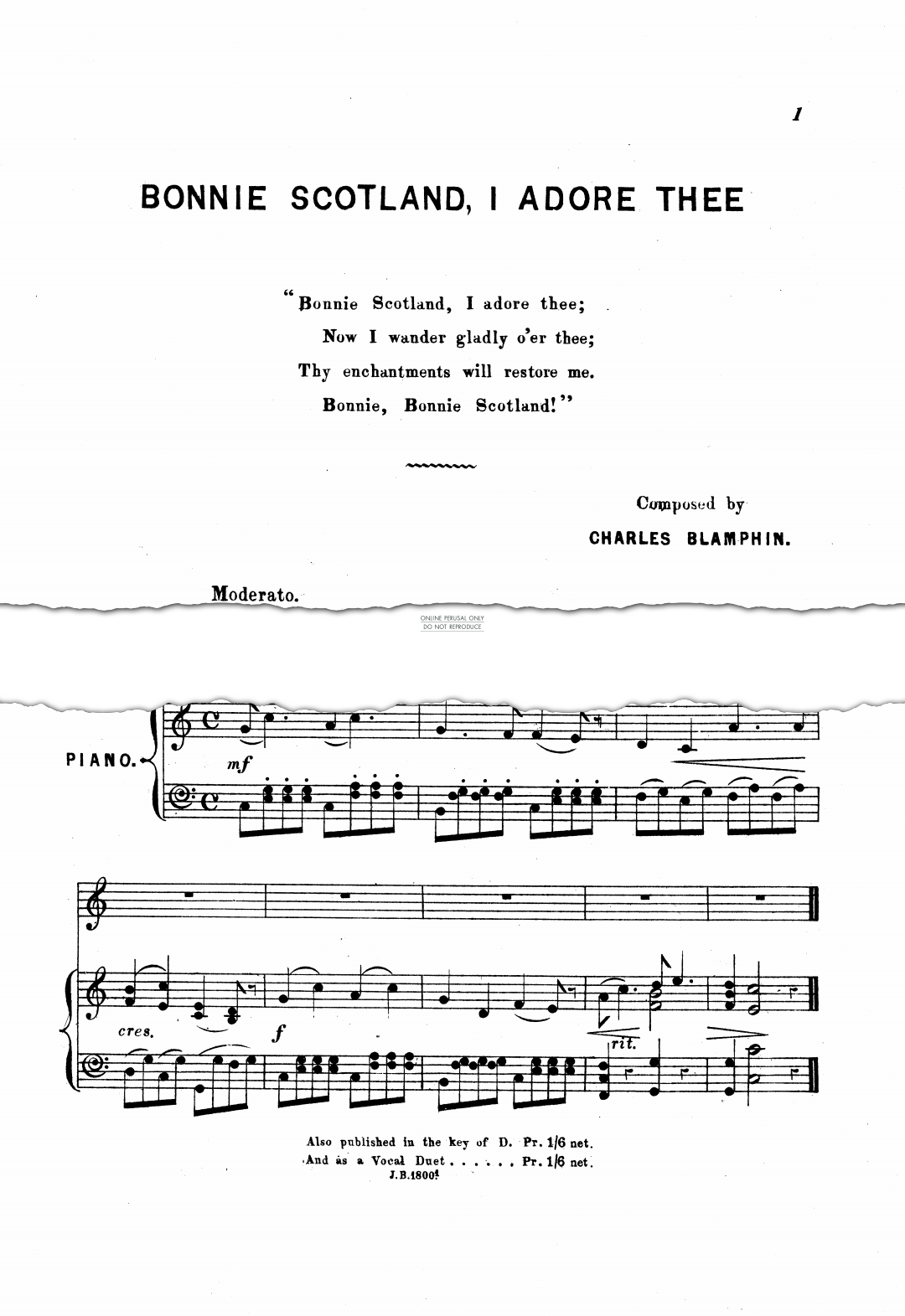 Produktgalerie: Seite 1 von 1 Bonnie Scotland I Adore Thee, , Gesang, Klavier