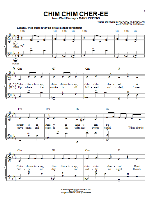 Product gallery: Page 1 of 1 Chim Chim Cher-ee (from Mary Poppins), Dick Van Dyke