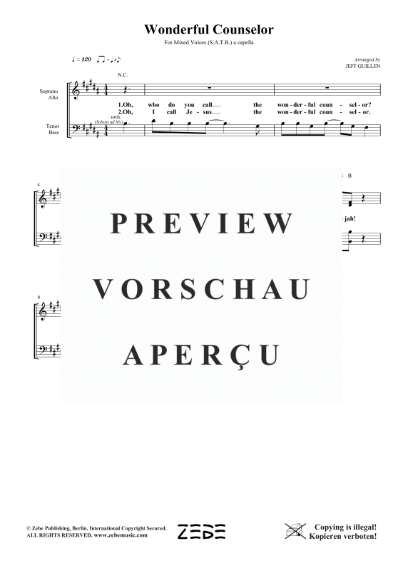 gallery: Wonderful Counselor, , Gemischter Chor