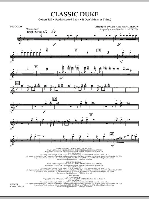 Produktbild zu: Classic Duke - Piccolo