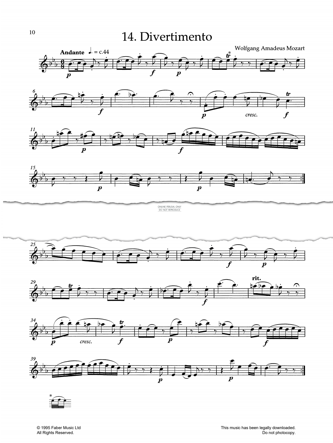 Produktgalerie: Seite 1 von 1 Divertimento, Wolfgang Amadeus Mozart, Klavier, Oboe
