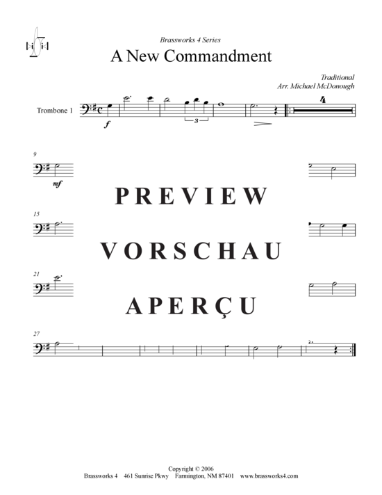 gallery: A New Commandment , , (Posaunen-Quartett)