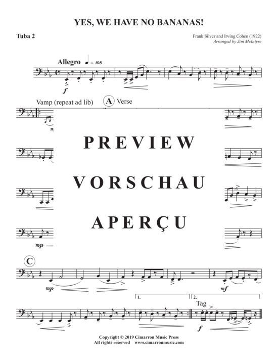 Product gallery: Page 10 of 10 Yes, We Have No Bananas! , , (Tuba Quartett EETT)
