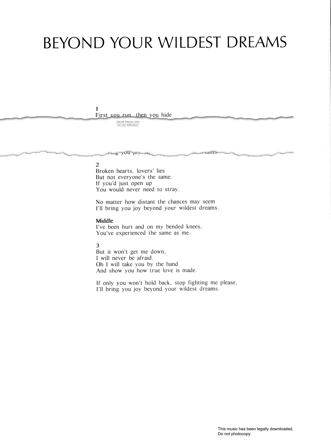 Product gallery: Page 1 of 1 Beyond Your Wildest Dreams, Sybil