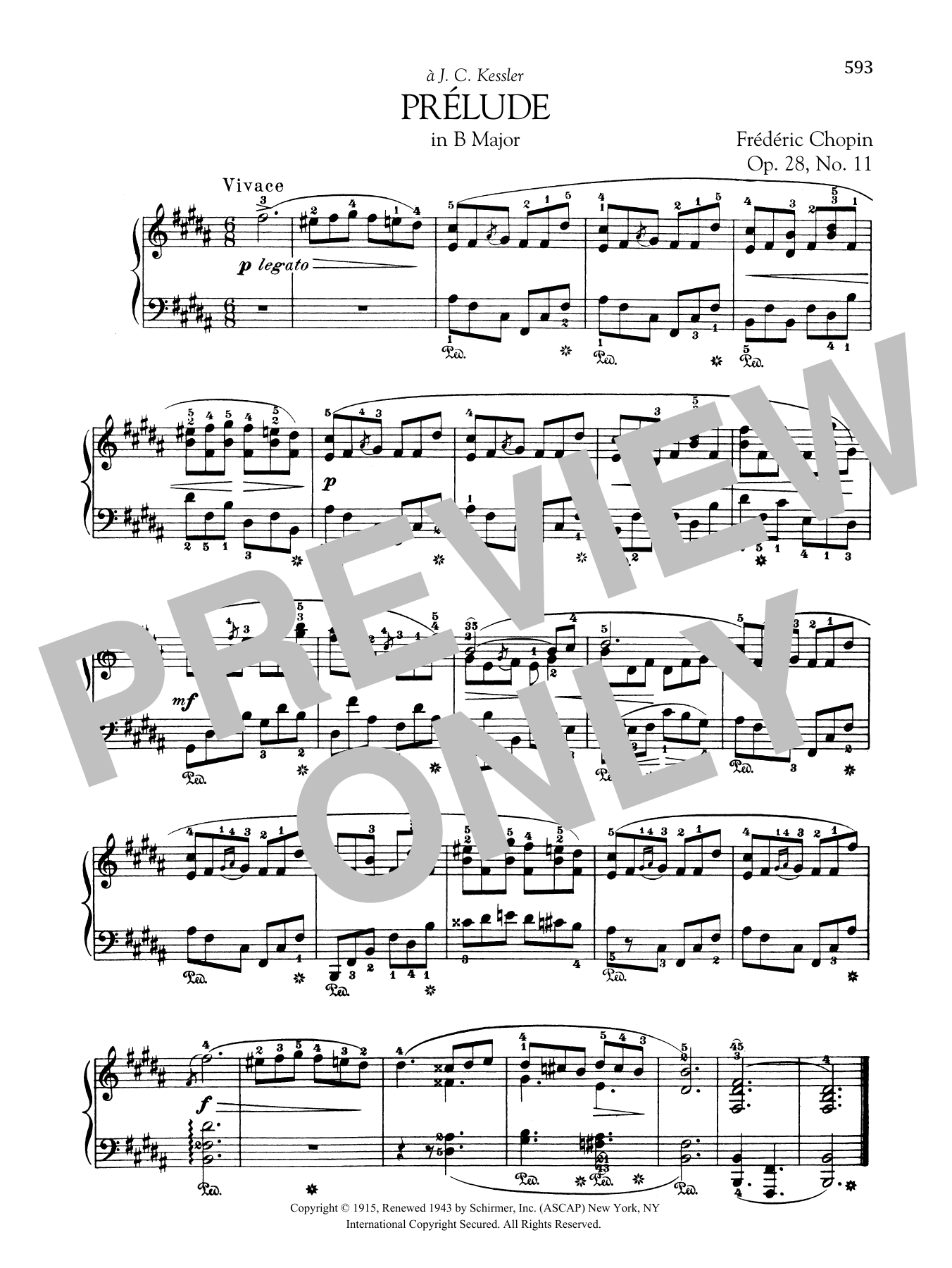 Product gallery: Page 1 of 1 Prélude in B Major, Op. 28, No. 11, Frédéric Chopin