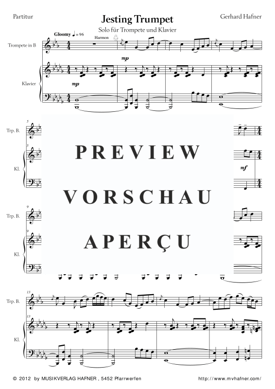 Produktgalerie: Seite 10 von 11 Jesting Trumpet, , (Trompete in B und Klavier)