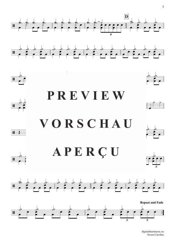 Product gallery: Page 4 of 4 Sweet Caroline , Diamond, Neil, (Drums)