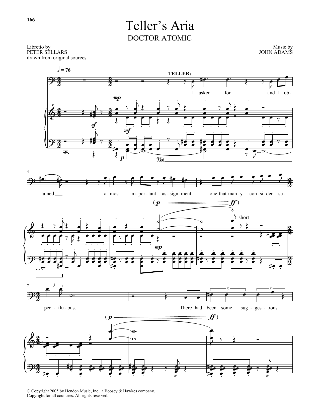 Produktbild zu: Teller's Aria (from Doctor Atomic)
