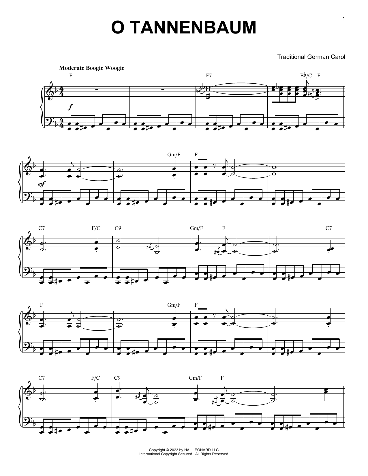 Product picture to: O Tannenbaum [Boogie Woogie version] (arr. Brent Edstrom)