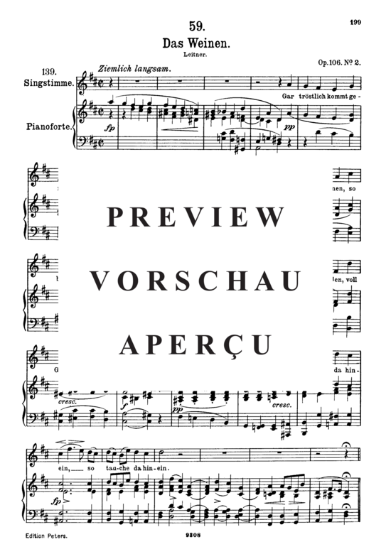 Product gallery: Page 2 of 4 Das Weinen D.926, , High Voice and Piano