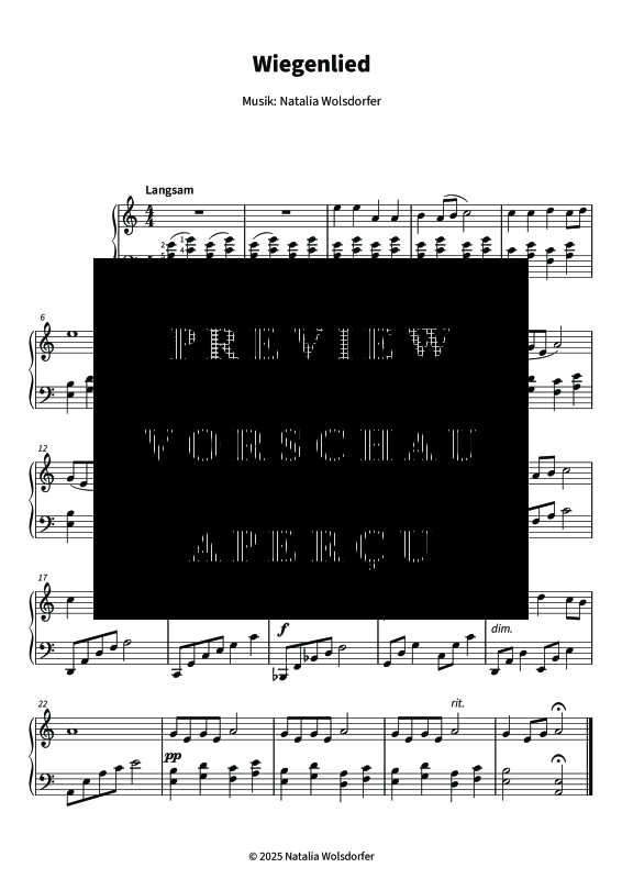 Produktgalerie: Seite 1 von 5 Wiegenlied, , Klavier Solo