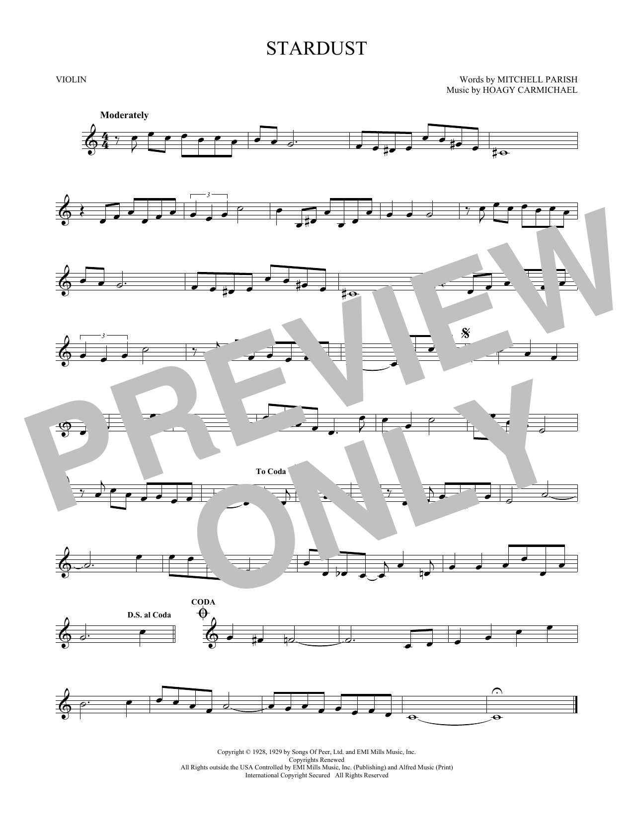 Produktgalerie: Seite 1 von 1 Stardust, Hoagy Carmichael, Violine