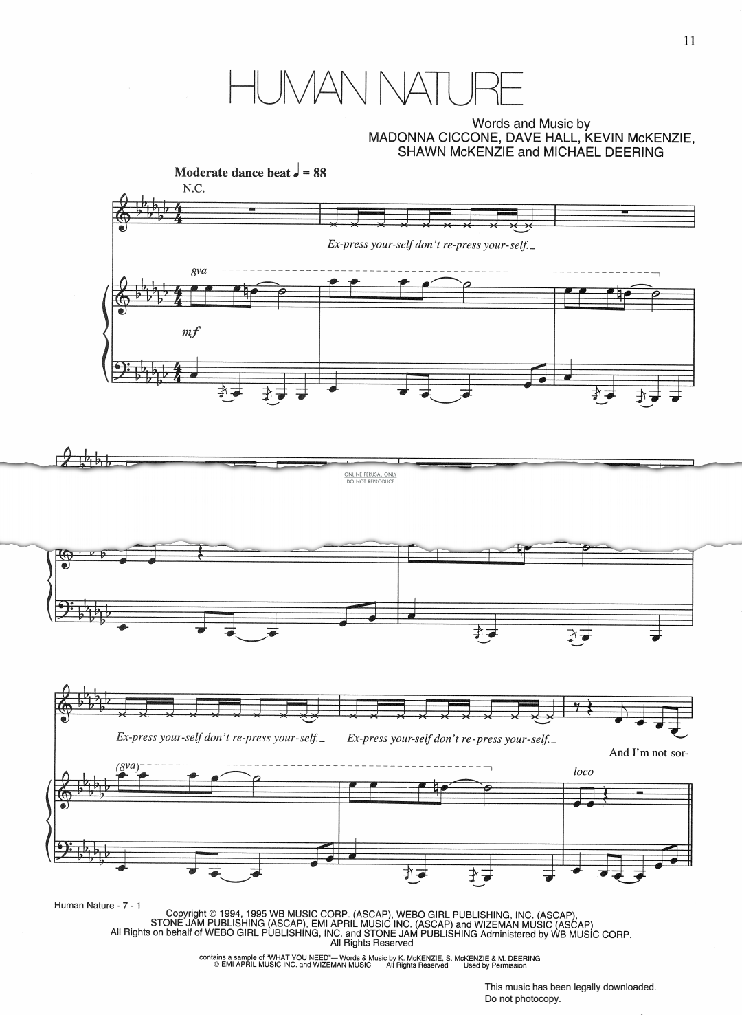 gallery: Human Nature, Madonna