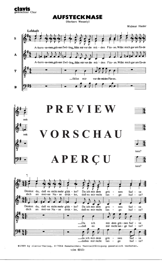 Product gallery: Page 2 of 3 Aufstecknase  , , (mixed choir)