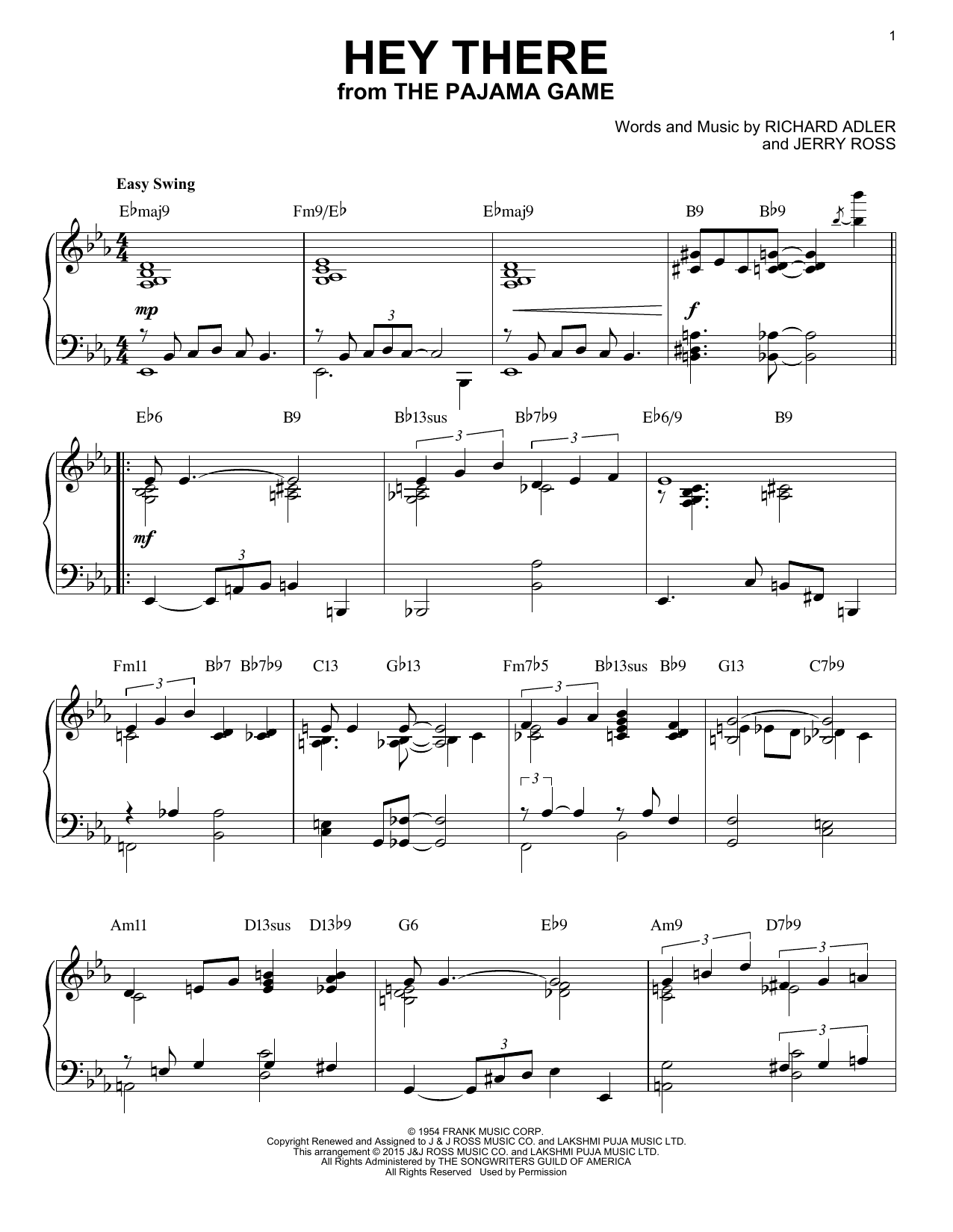 Produktbild zu: Hey There [Jazz version] (arr. Brent Edstrom)