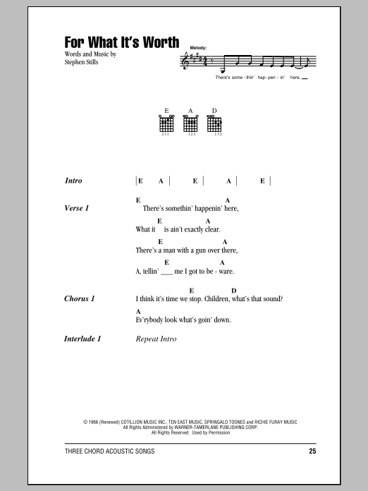 Produktgalerie: Seite 1 von 1 For What It's Worth, Buffalo Springfield, Gitarre
