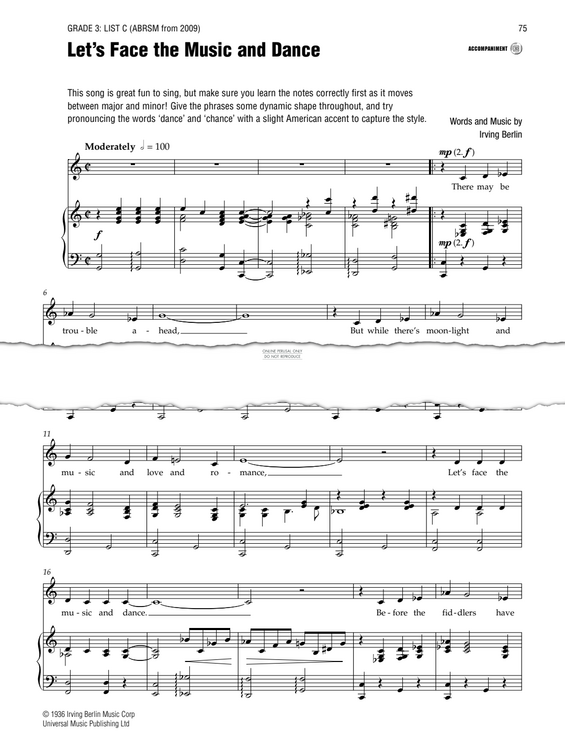 Produktgalerie: Seite 1 von 1 Let's Face The Music And Dance, Irving Berlin, Gesang, Klavier