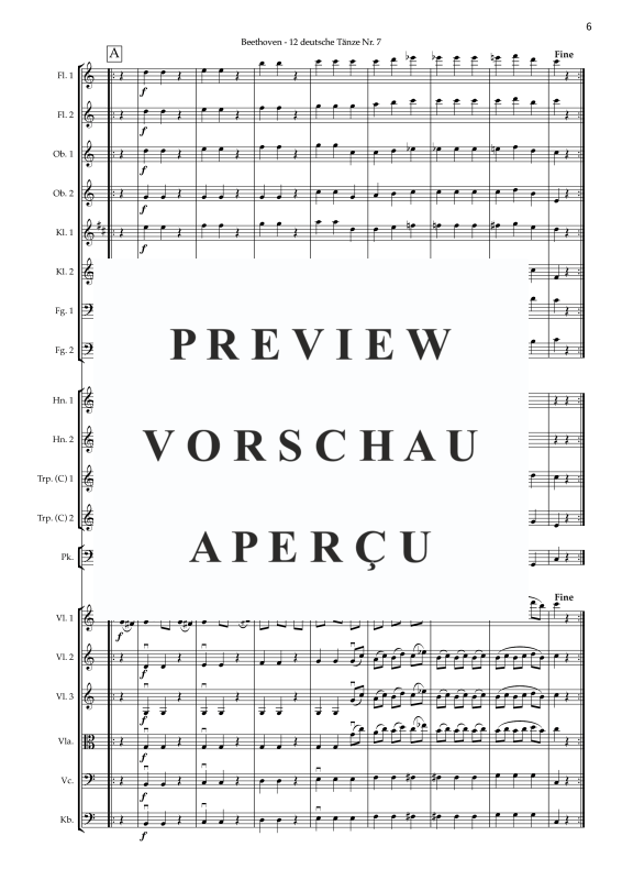 Produktgalerie: Seite 8 von 11 Deutscher Tanz Nr. 7, , Jugendkammerorchester