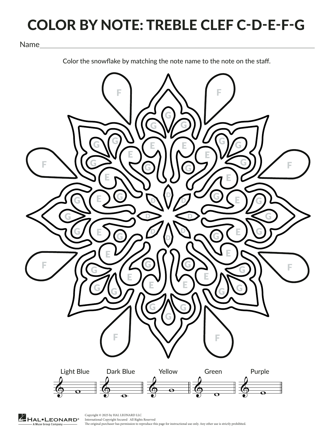 Product gallery: Page 1 of 1 Holiday Color By Note: Snowflake, Brittany McCorriston