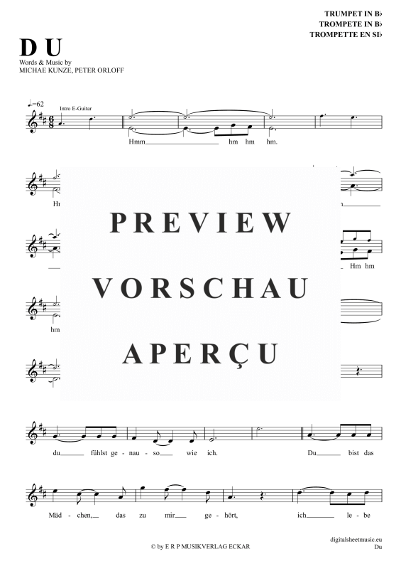Produktgalerie: Seite 2 von 5 Du, Maffay, Peter, Trompete in B
