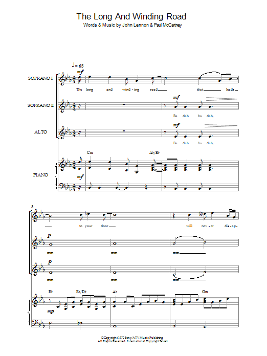 Product gallery: Page 1 of 1 The Long And Winding Road (arr. Simon Foxley), The Beatles