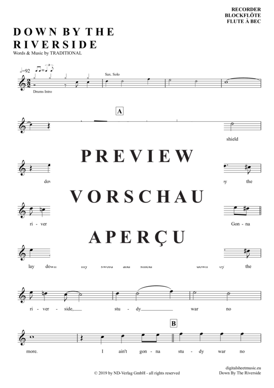 Product gallery: Page 2 of 4 Down By The Riverside , , (recorder)