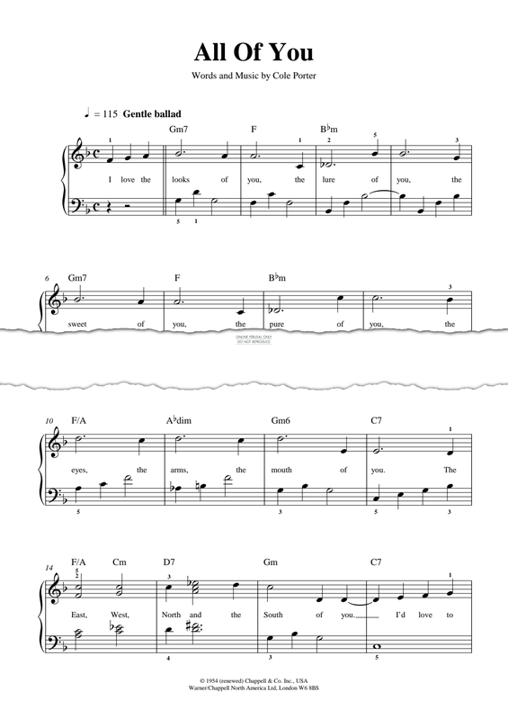 Product gallery: Page 1 of 1 All Of You, Cole Porter