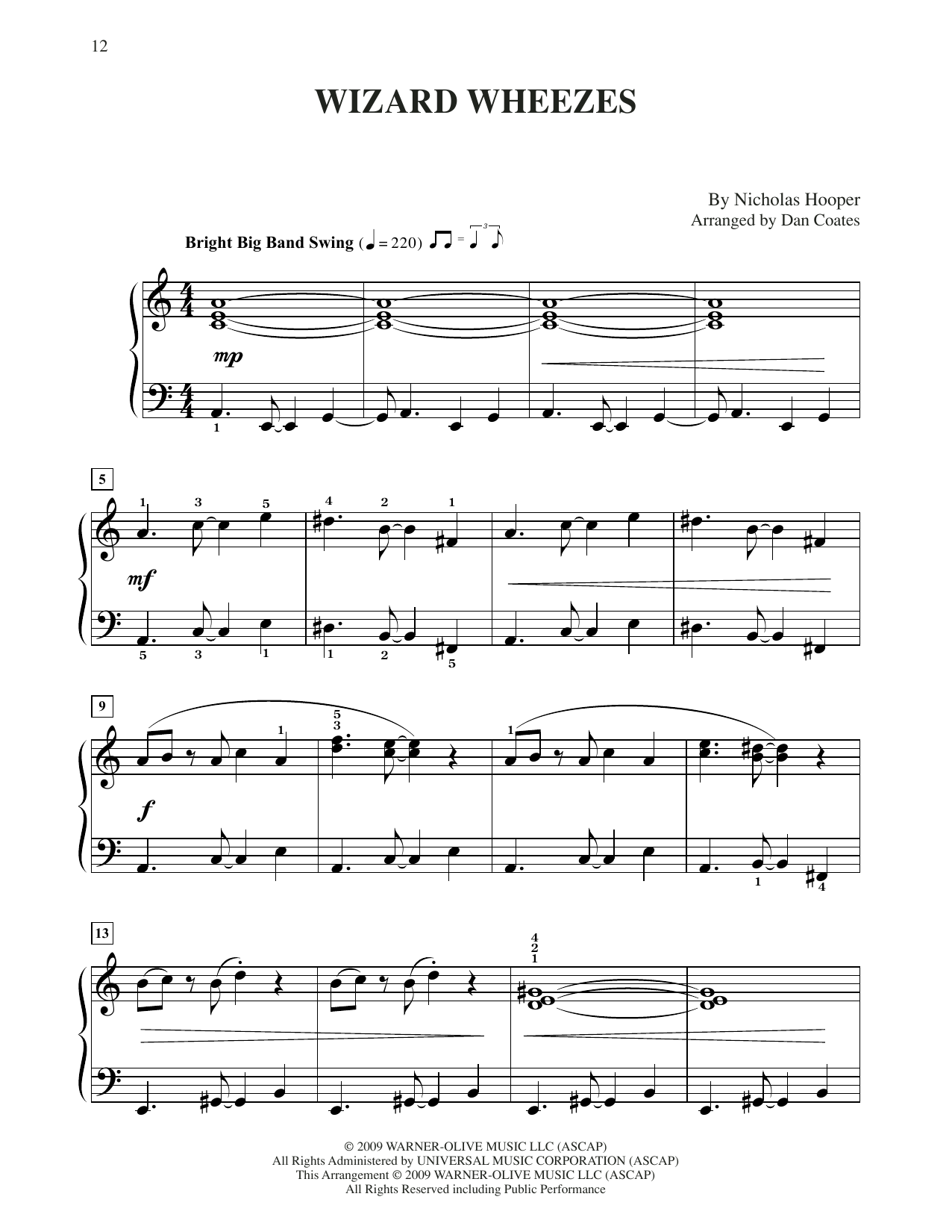 Product picture to: Wizard Wheezes (from Harry Potter) (arr. Dan Coates)