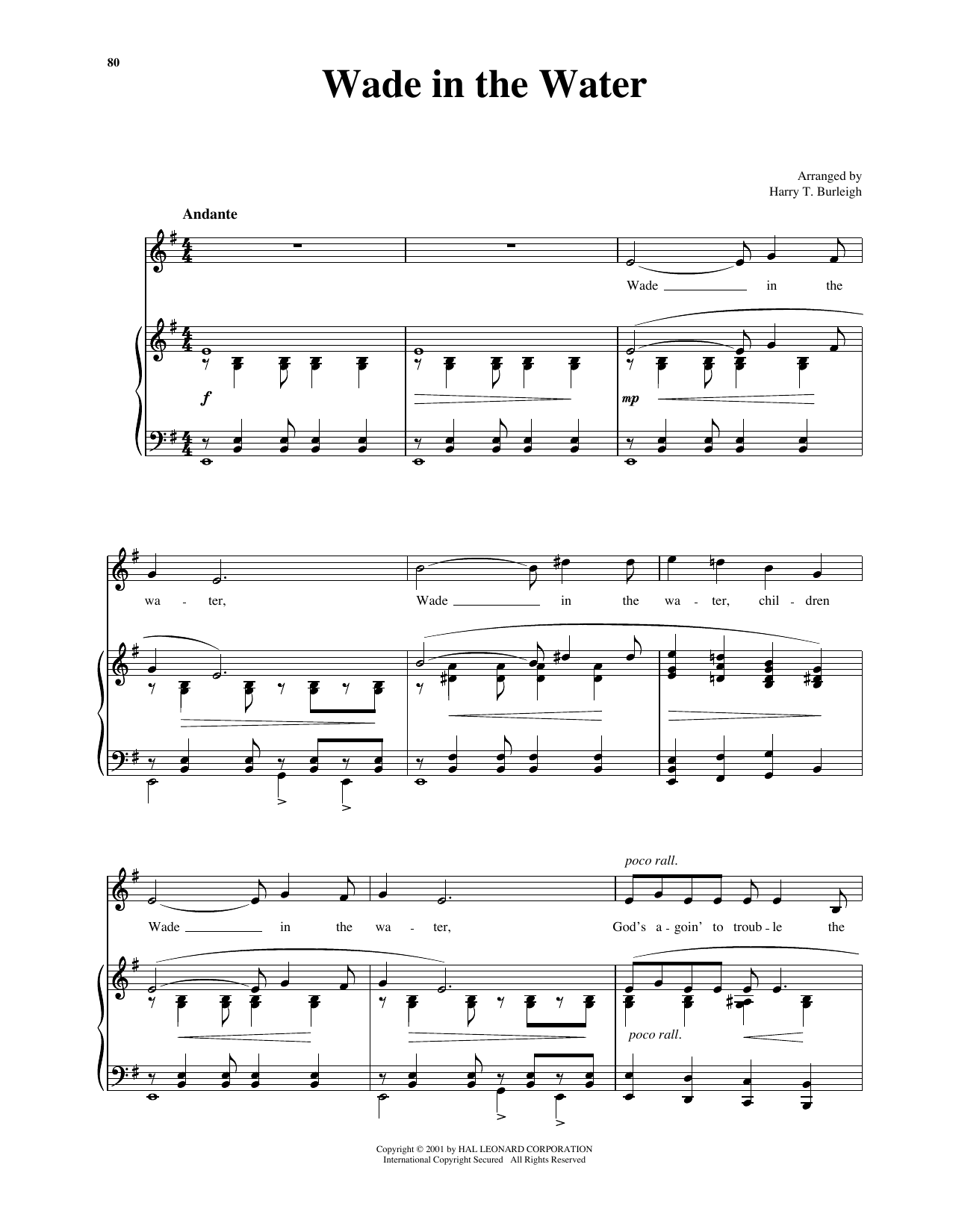 Product picture to: Wade In The Water (arr. Richard Walters) (High Voice)