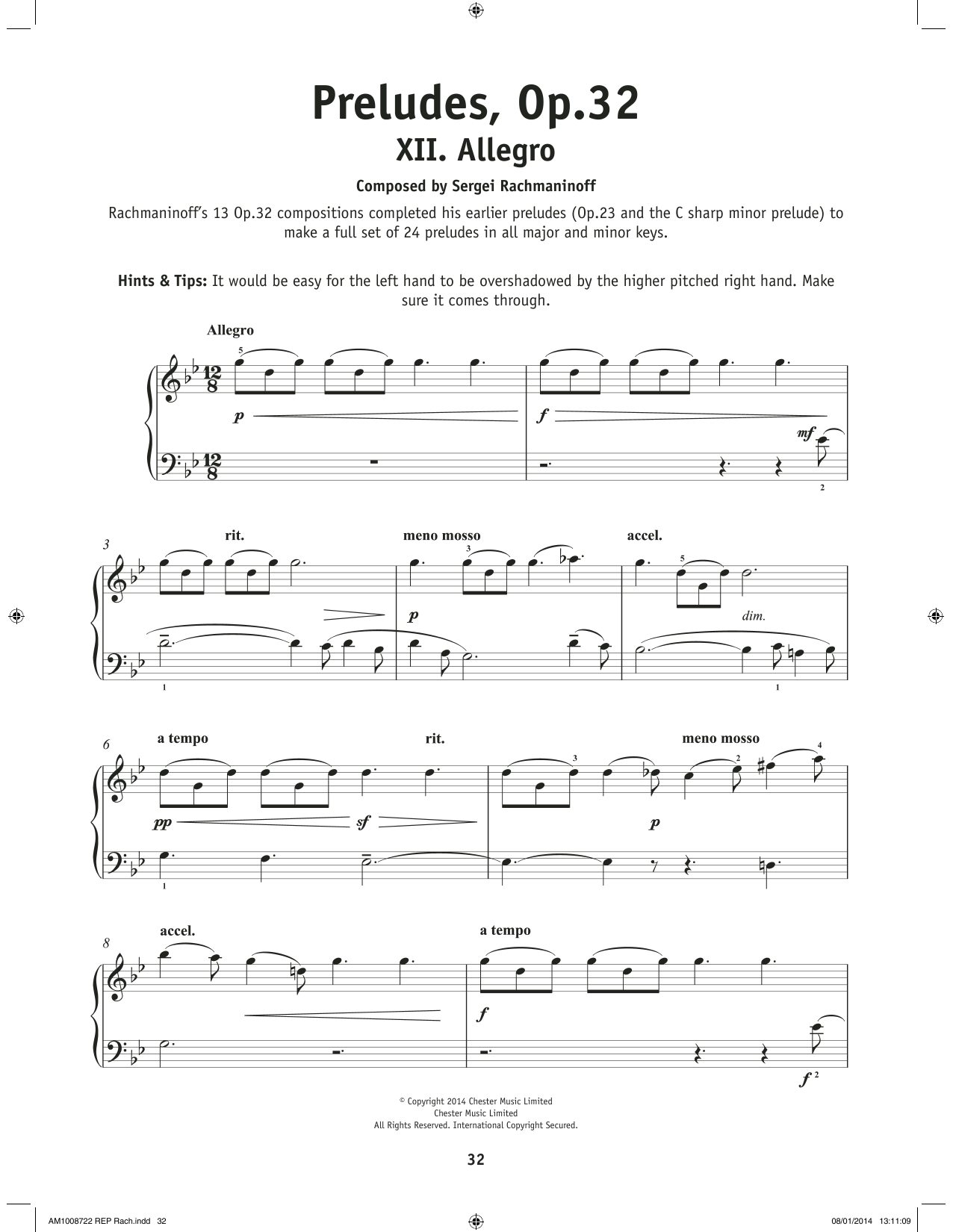 Product picture to: Prelude In G-Sharp Minor, Op. 32, No. 12