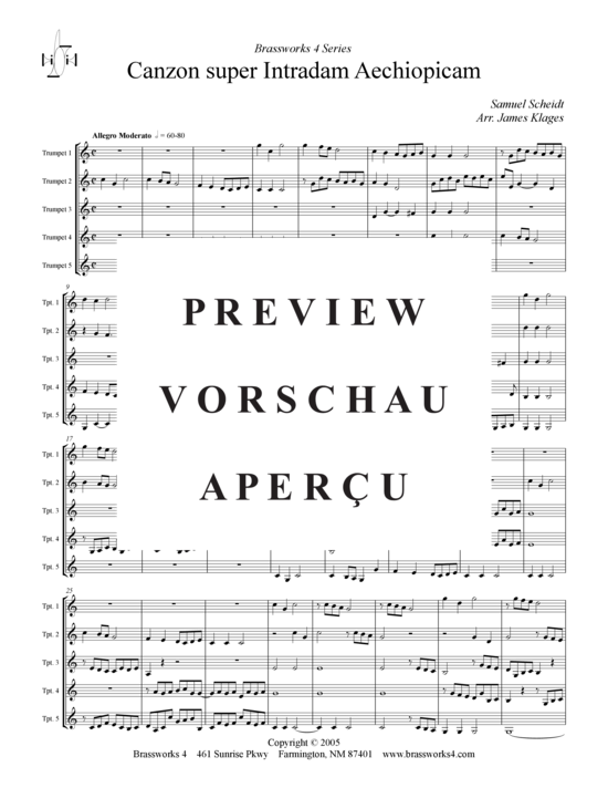 Product gallery: Page 2 of 17 Canzon super Intradum Aechiopicam (C) , , Trumpet Ensemble