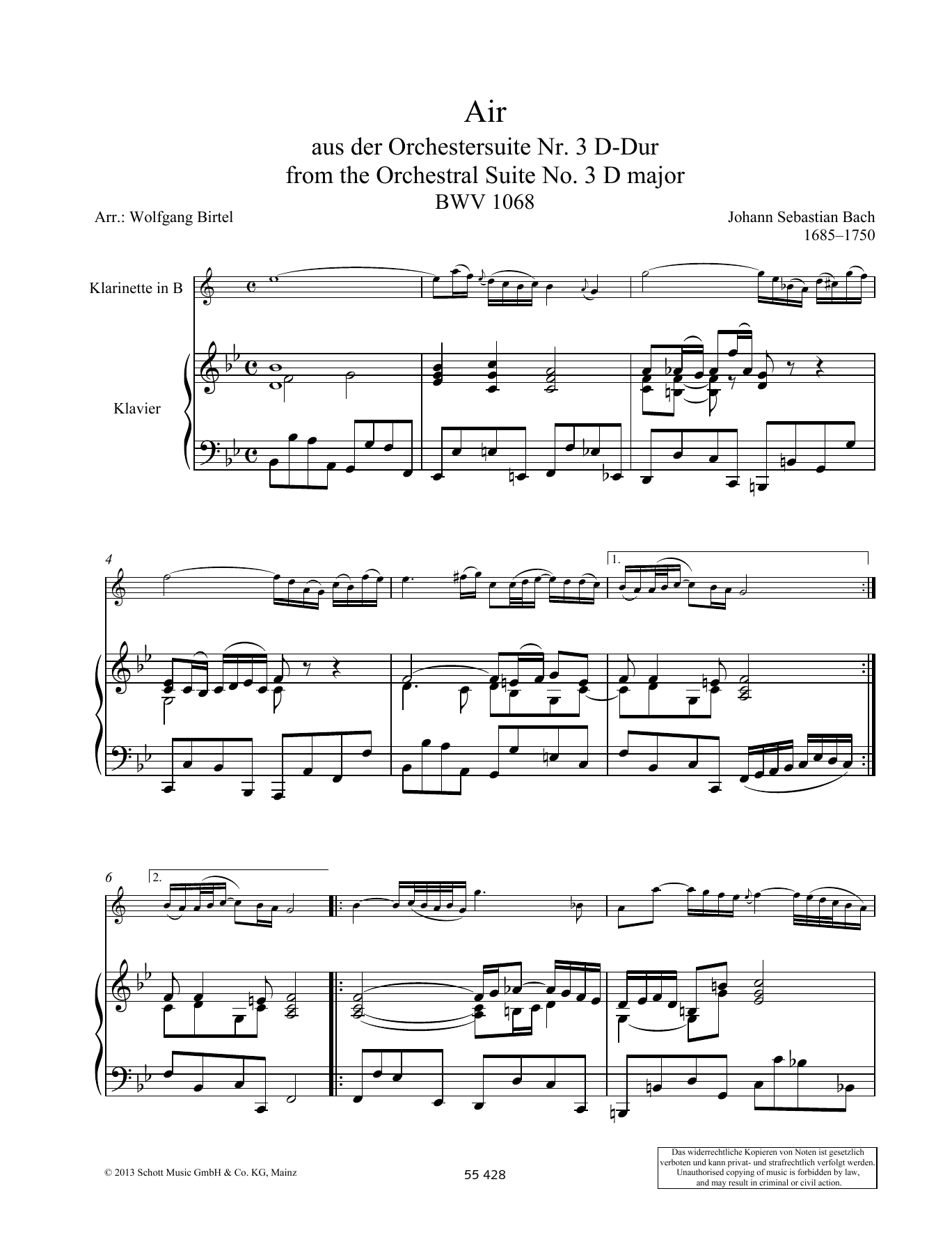 Produktgalerie: Seite 1 von 1 Air, Johann Sebastian Bach