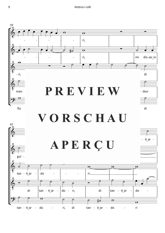 gallery: Vestiva i colli - Ein meisterhaftes Madrigal der Renaissance, , Gemischter Chor/Ensemble 5-stimmig CATQB