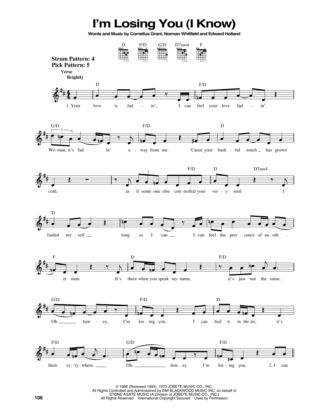 Produktgalerie: Seite 1 von 1 I'm Losing You (I Know), The Temptations, Gitarre
