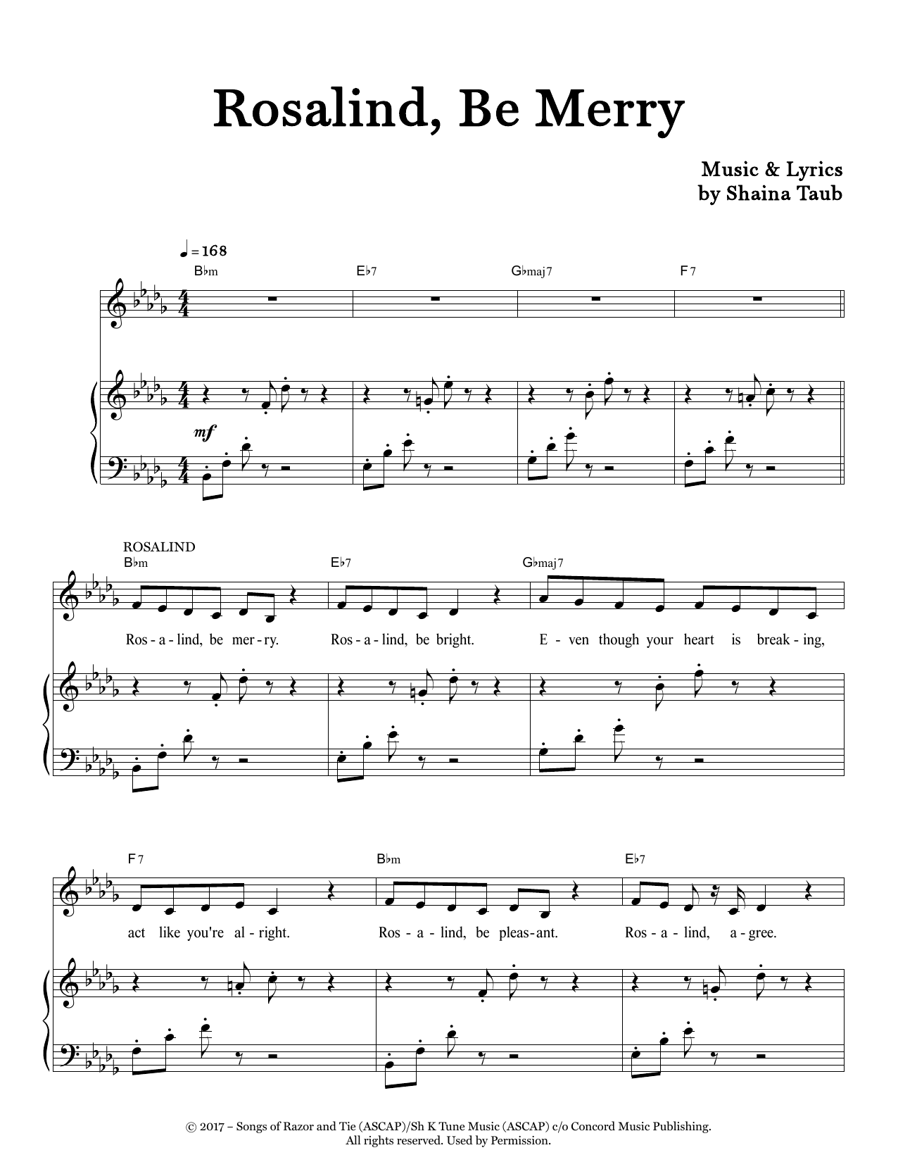 Produktbild zu: Rosalind, Be Merry (from As You Like It)