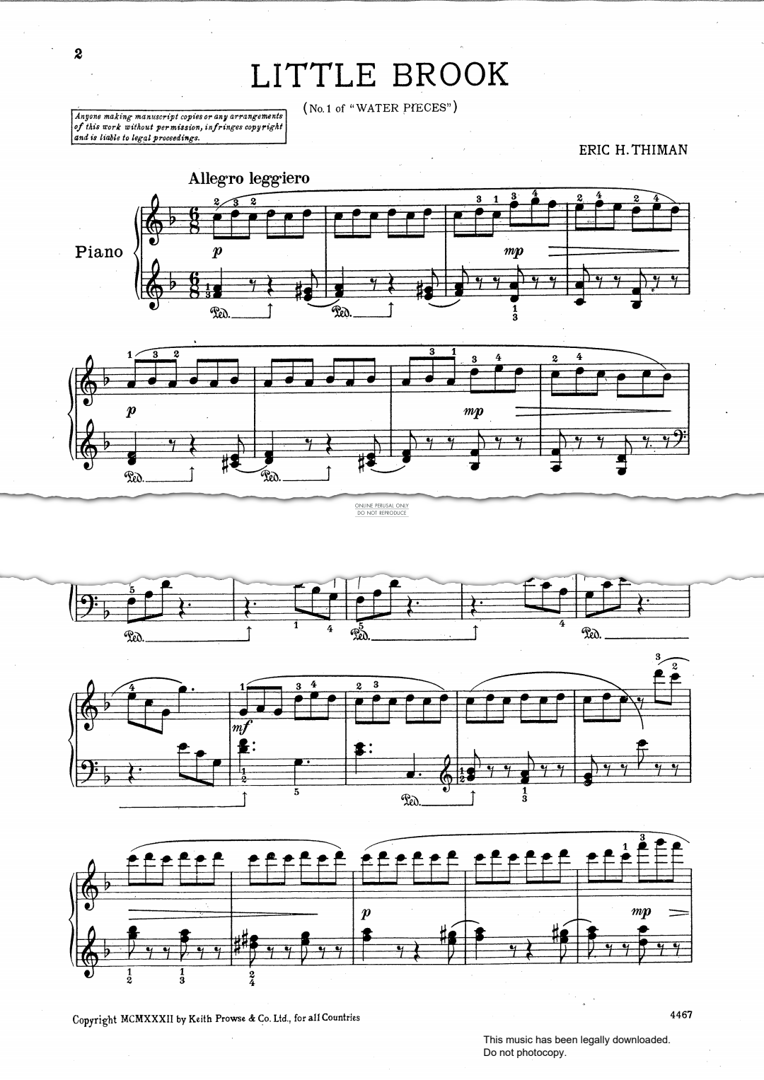 Produktbild zu: Little Brook (from 'Water Pieces')