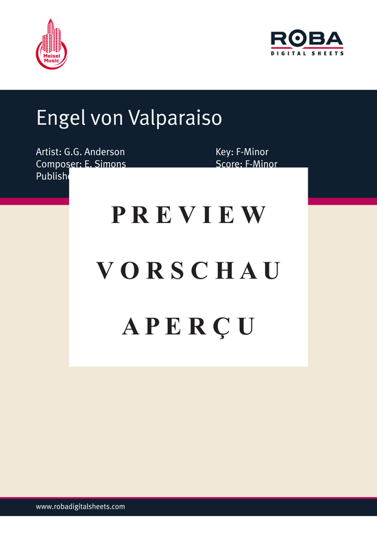 Produktgalerie: Seite 2 von 4 Engel von Valparaiso, Anderson, 	G.G., Klavier und Gesang