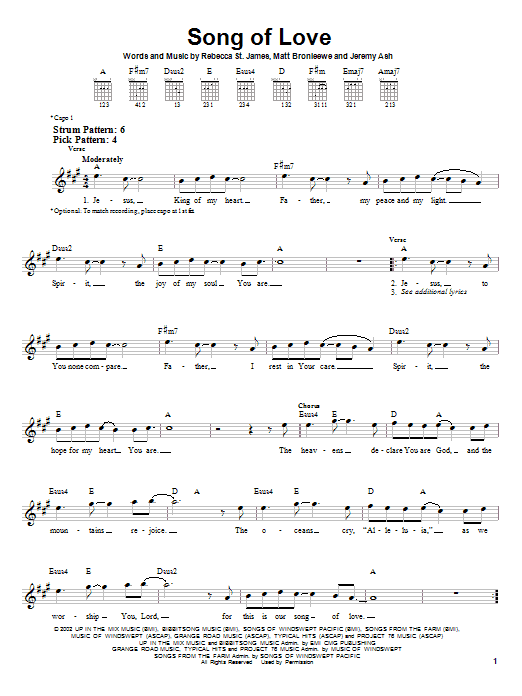 Product gallery: Page 1 of 1 Song Of Love, Rebecca St. James