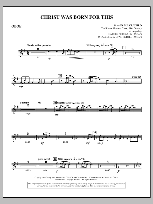 Produktbild zu: Christ Was Born For This - Oboe