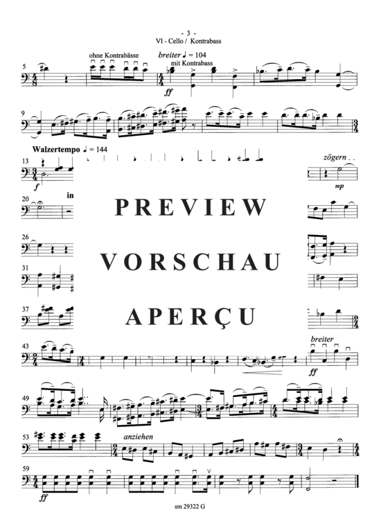 gallery: Narrenleben , , (Suite für Trompete + Ensemble) Violoncello