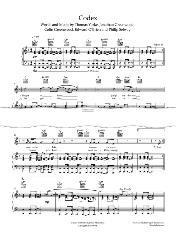 gallery: Codex, Radiohead