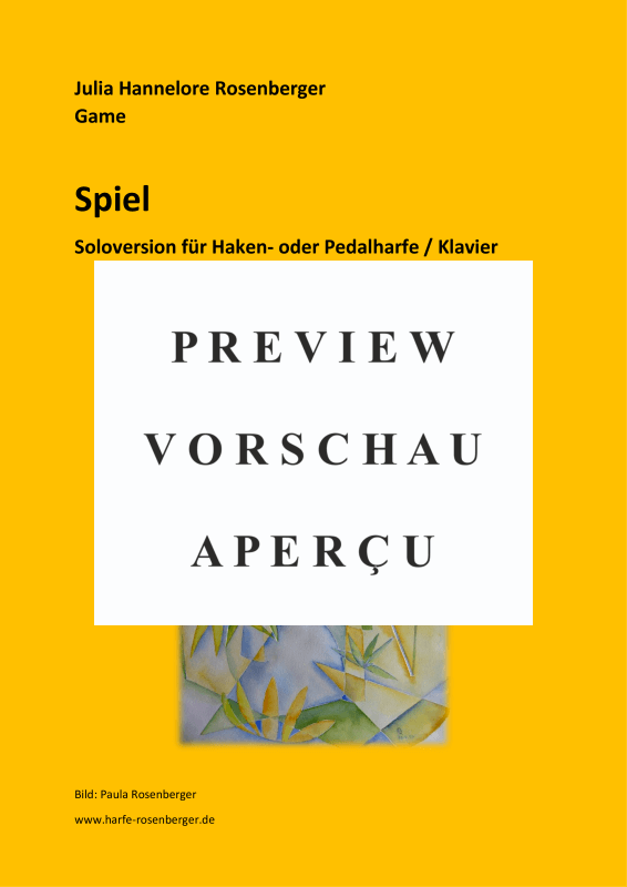 gallery: Spiel, , (solo for hook or pedal harp / piano)